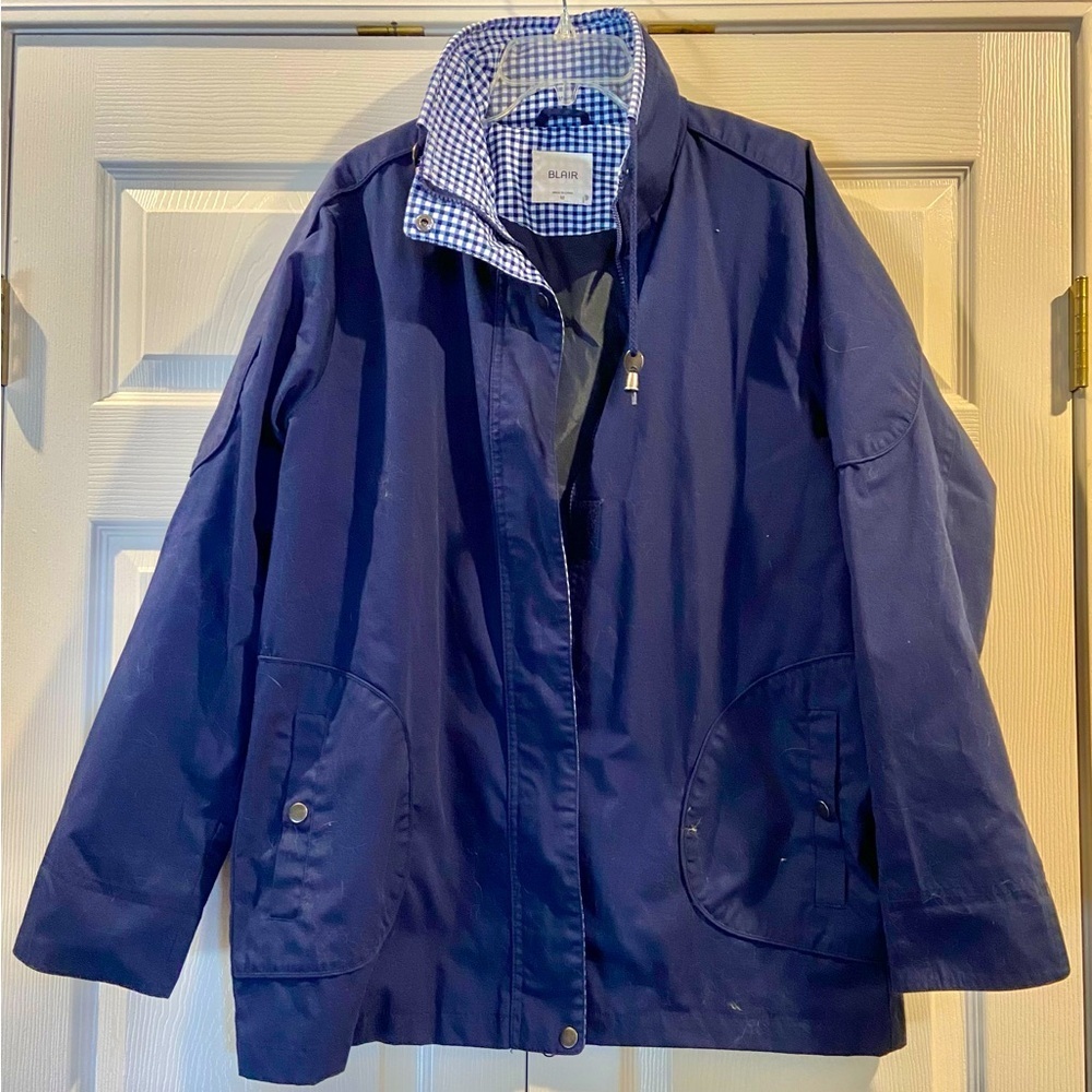 Blair Navy Cotton Jacket, Women's Size Medium